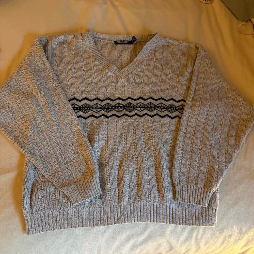 Vintage 90s Cherokee Heather Gray Sweater Medium
